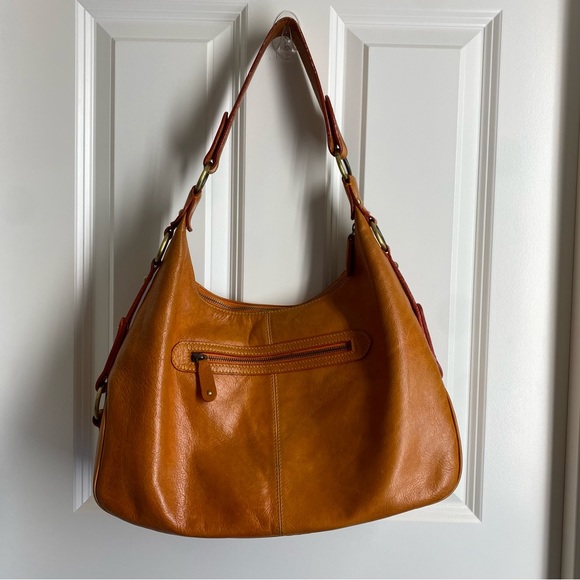 Tod’s hobo style purse all leather camel color - Picture 2 of 16